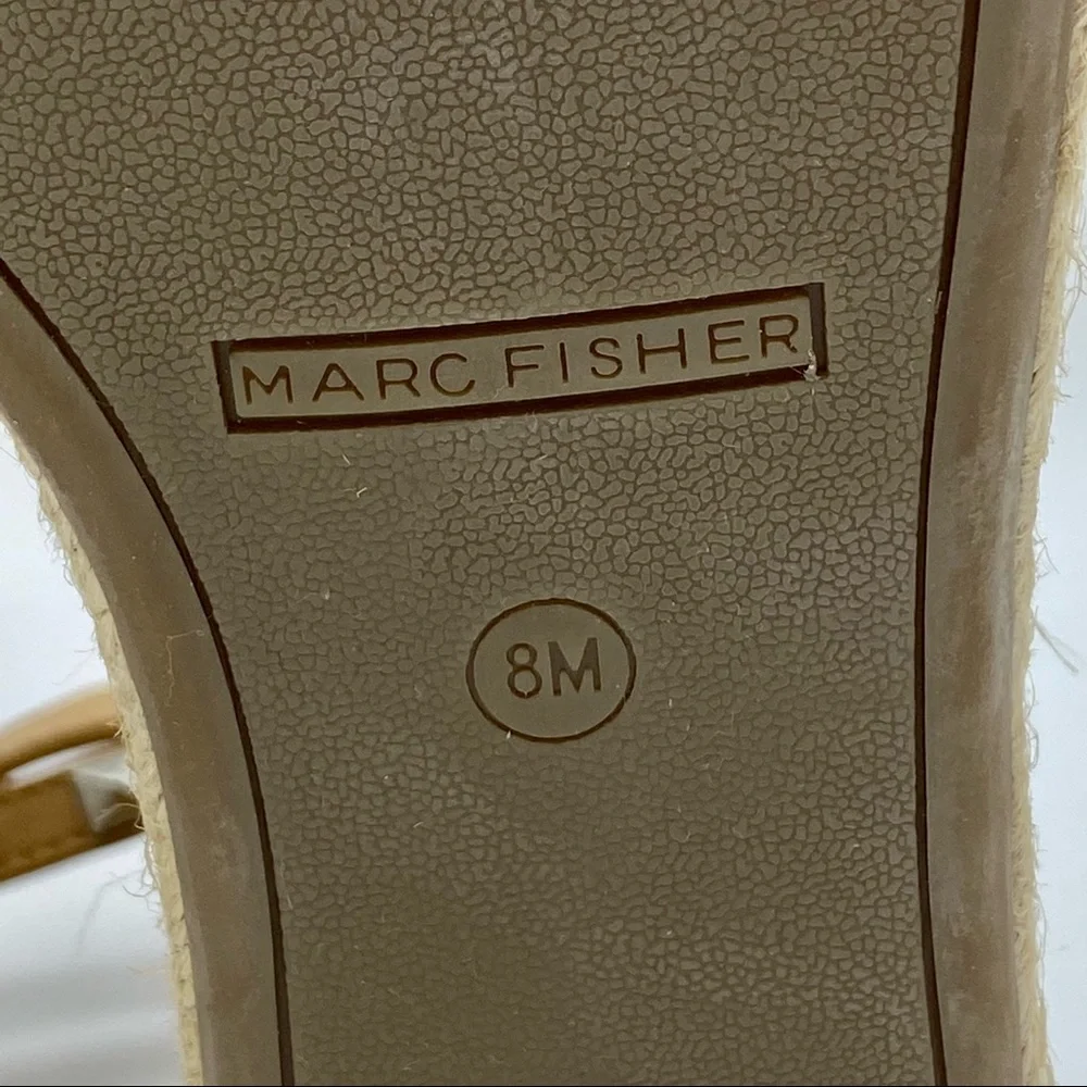 Marc Fisher Light Brown Suede Jazlyn Studded Ankle Strap Espadrille Sandal